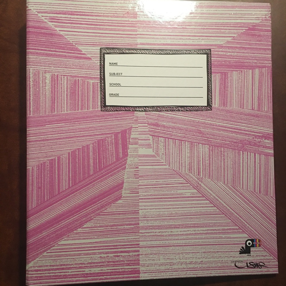 NWT Yoobi Pink 3 ring binder